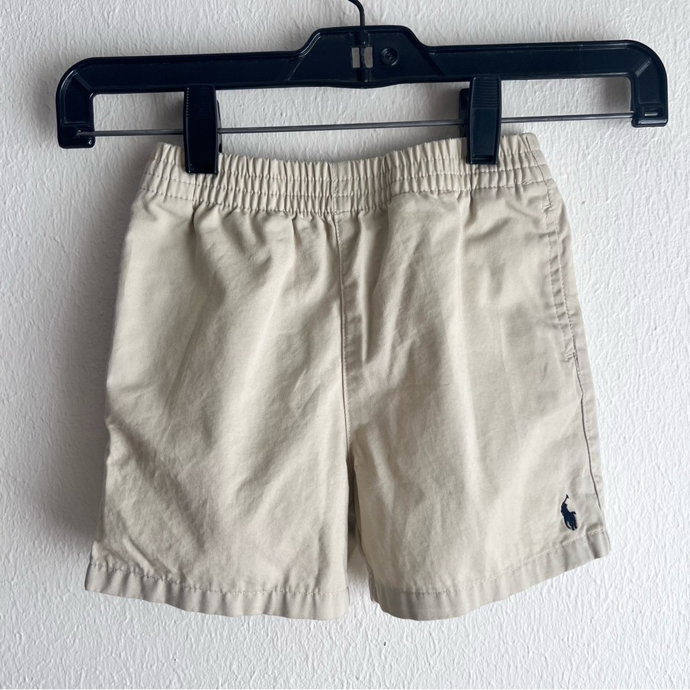 Ralph Lauren 18 Months Baby Khaki Chino Elastic Waist Shorts Size 18 mos